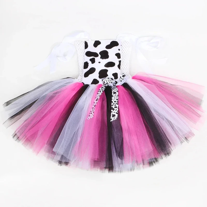 Cowgirl Costume for Girls Halloween Christmas Party Dresses Western Cowboy Cow Cosplay Princess Tutu Dress Kids Fancy Clothes