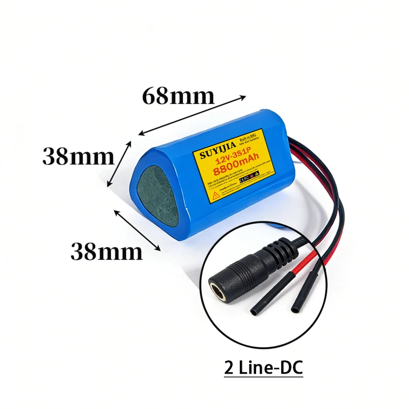 12V 8800mAh 3S1P nieuwe 18650 oplaadbare lithiumbatterij met ingebouwde BMS geschikt voor elektrisch gereedschap en elektrisch speelgoed