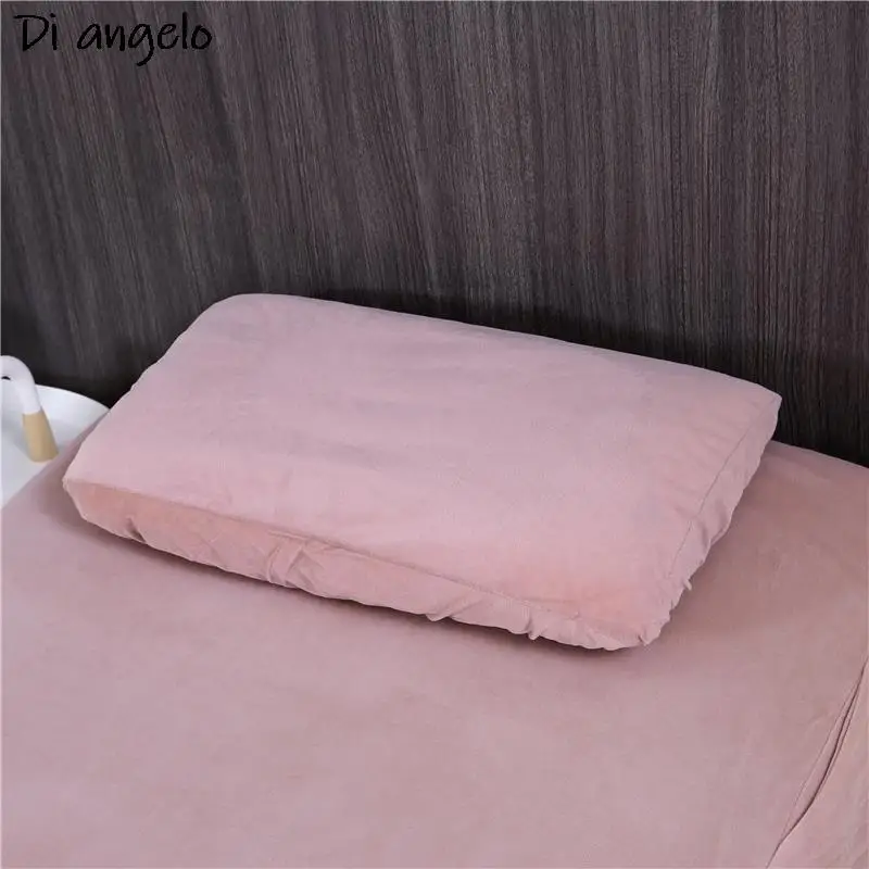 Custom Size Beauty Salon Crystal Velvet Bedding Set Bed Linen Sheet Massage Spa Bedskirt Stoolcover Pillow Quilt Cover 4-7PCS #s