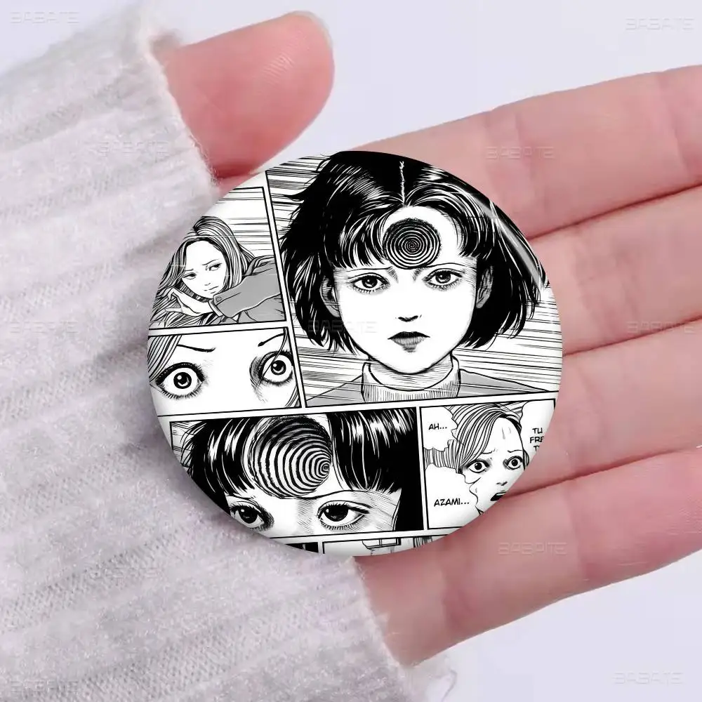 J-Junji Ito T-Tomie ريترو فتاة باردة صور دبابيس الإبداعية شارة مستديرة الهدايا دبابيس 32/44/58 مللي متر