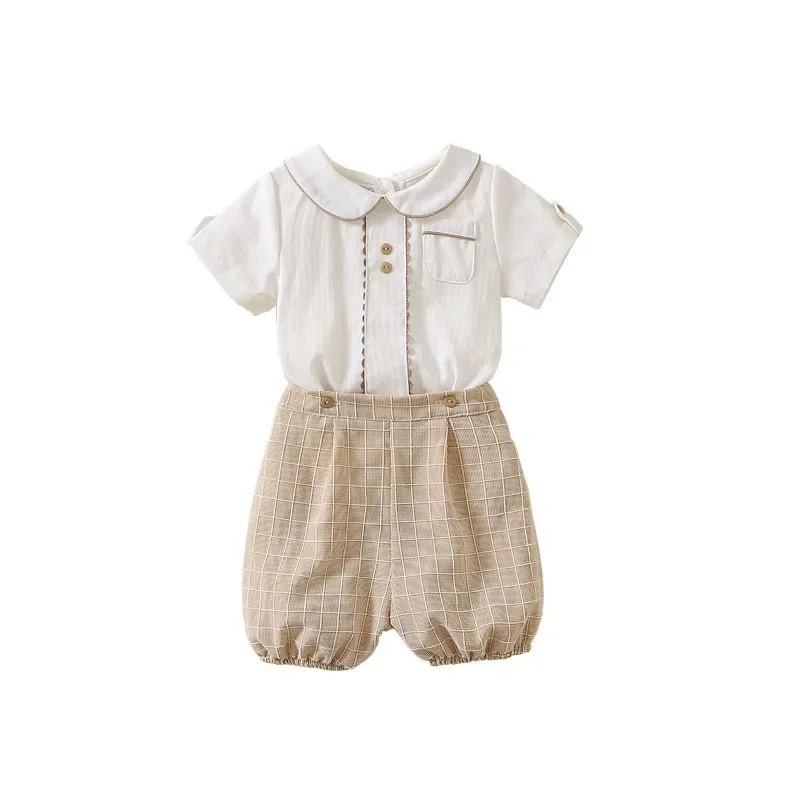 

Summer New Spanish Boys' Clothes Boutique Baptism Trousers for Boys Party Wedding Eid Clothes High Quality Boys Clothes