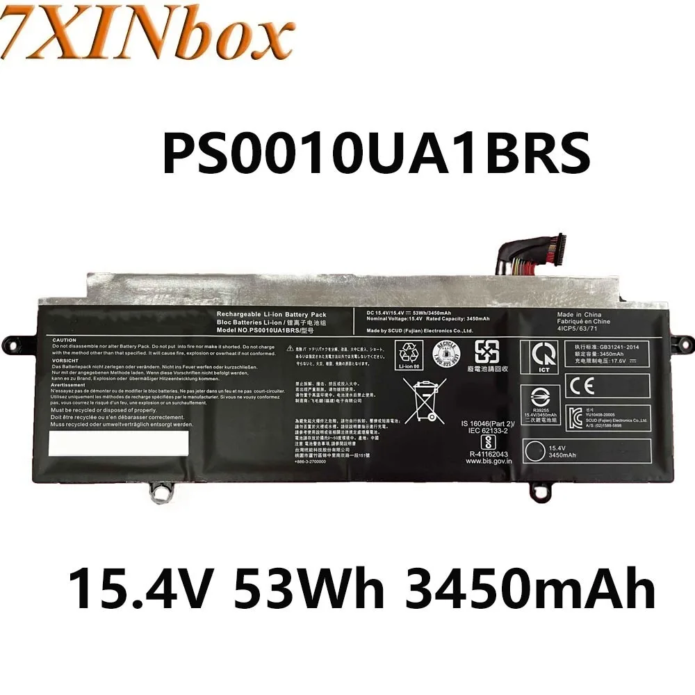 

7XINbox PS0010UA1BRS Laptop Battery 15.4V 53Wh 3450mAh For Toshiba Dynabook Portege X30W-J Tablet PC