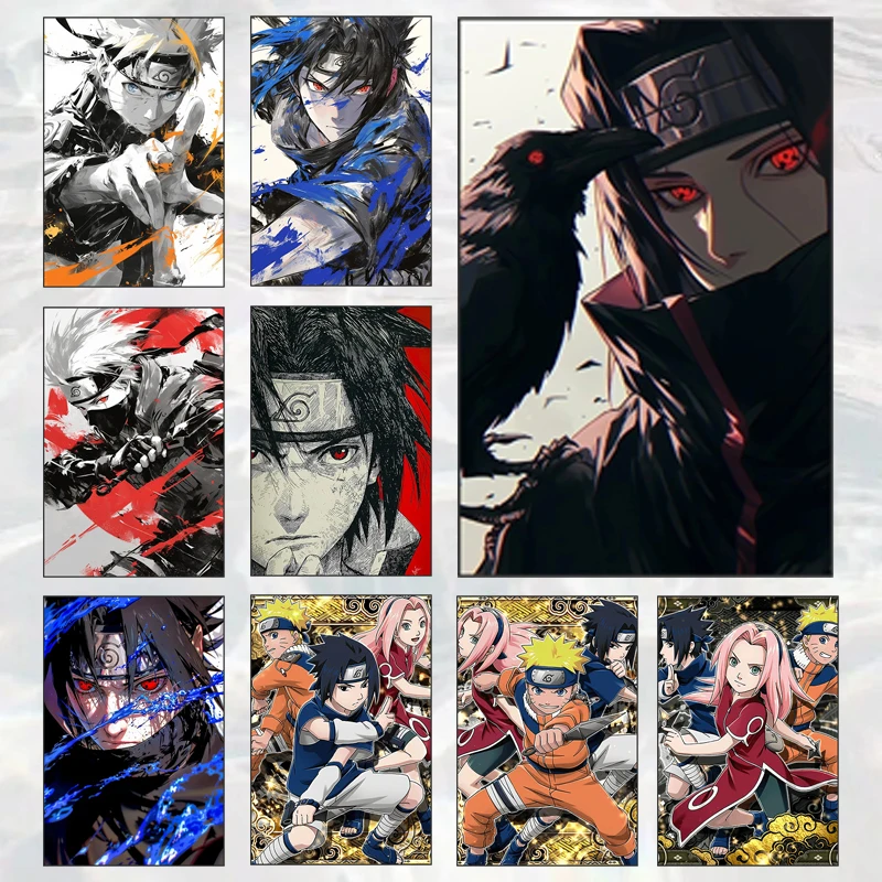 

Аниме Наруто Какаши Наруто Саске Плакат Украшение Аниме Премиум Японская Подвесная Картина