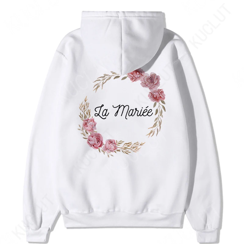 Friends Girl Single Farewell Bachelorette Hen Party Pullover Hoodies Team Bride T-shirt Bridal Wedding Woman Hooded Sweatshirts