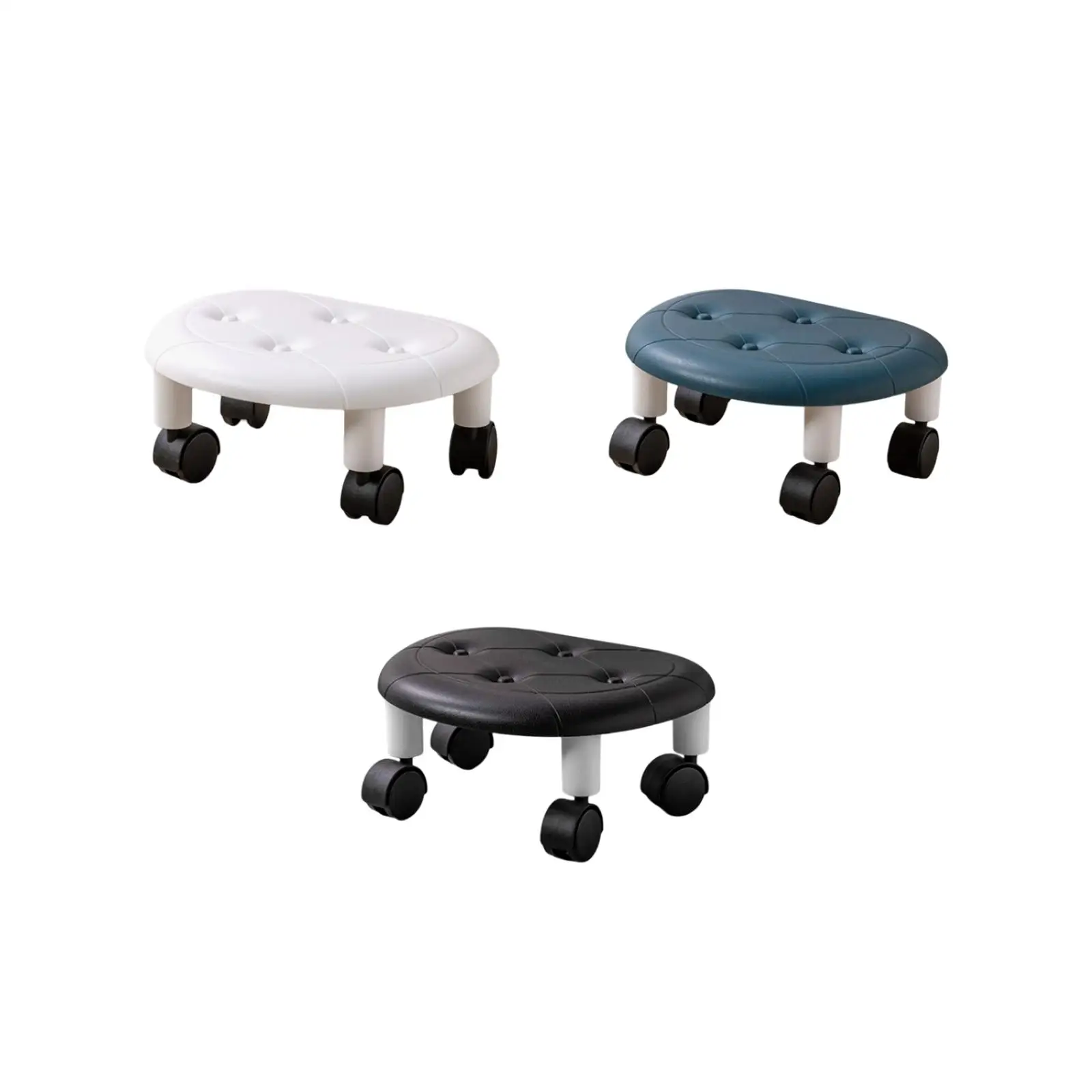 

Swivel Chair 360° Rotating Rolling Stool Portable Universal Swivel Casters Sturdy Pedicure Stool Roller Stool Office Library