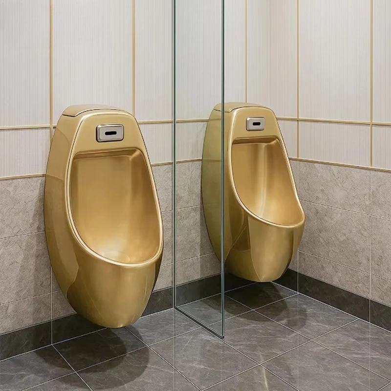 Luxury gold modern one-piece double flush toilet set square bowl with S-trap and floor-to-ceiling design