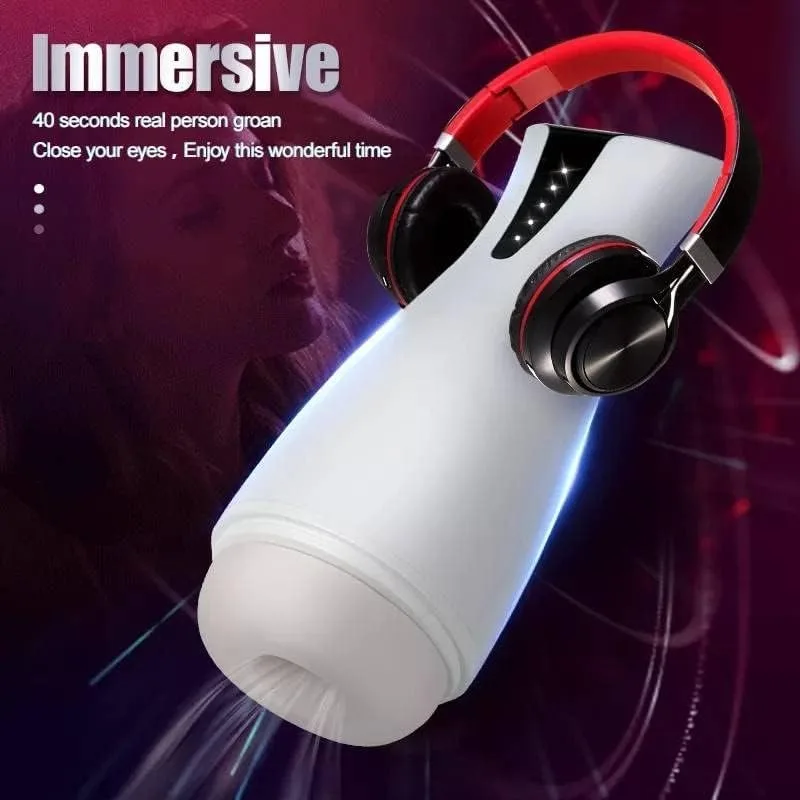 Automatic Sucking Male Masturbation Cup Deep Throat Oral Clip Suction Telescopic Blow Job Vagina Vibration Fun Sex Toys for Men