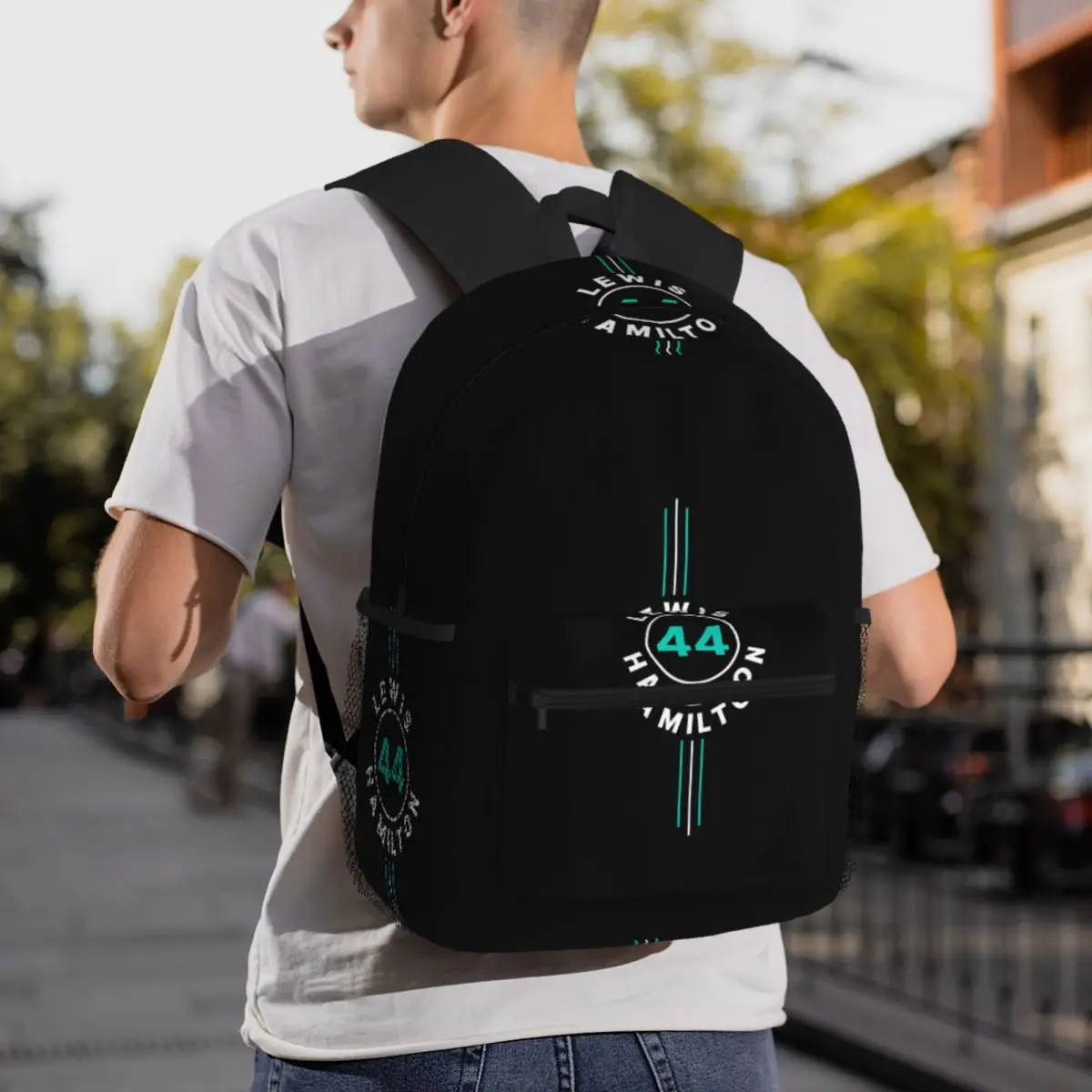 Lewis Hamilton 44 F1 Backpack Daypack Large Capacity Boys Girls BookBag School Bag Shoulder Bags for Men Women
