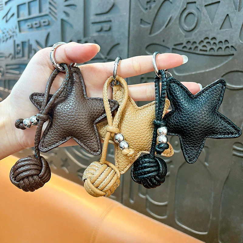 Damen-Schlüsselanhänger mit Sternmuster, Modischer Handtaschen-Charm, DIY Personalisiertes Taschen-Accessoire, Kleines Geschenk, Schlüsselanhänger für Umhängetaschen