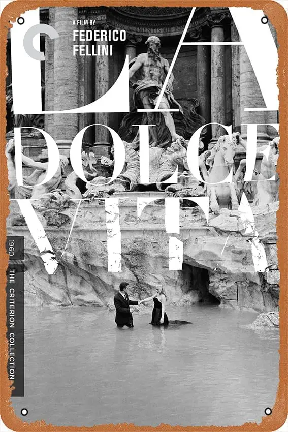 La Dolce Vita Poster 8” x 12” Vintage Metal Tin Sign Home Bar Man Cave Wall Decor