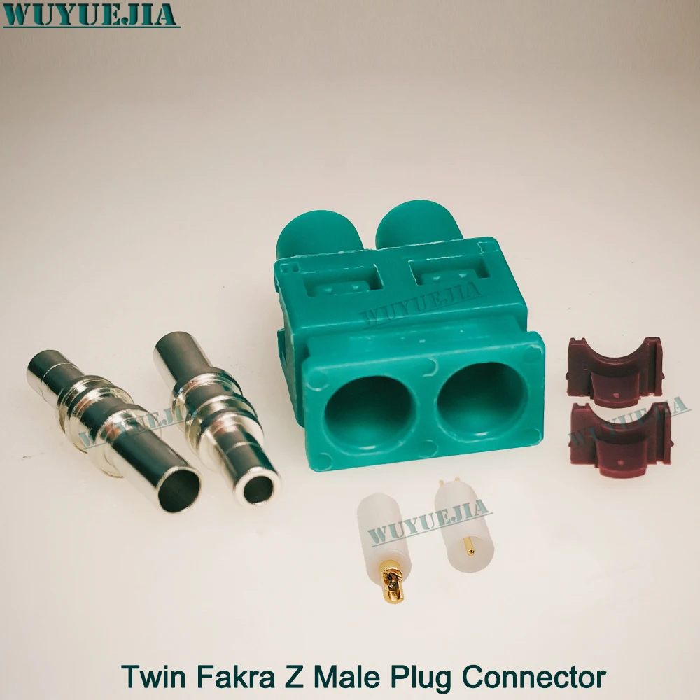 1/10PCS Double Fakra Z Male Plug Twin Fakra II SMB Connector 50 Ohm RF Coaxial Connectors Dual Fakra for RG316/ RG174 Cable