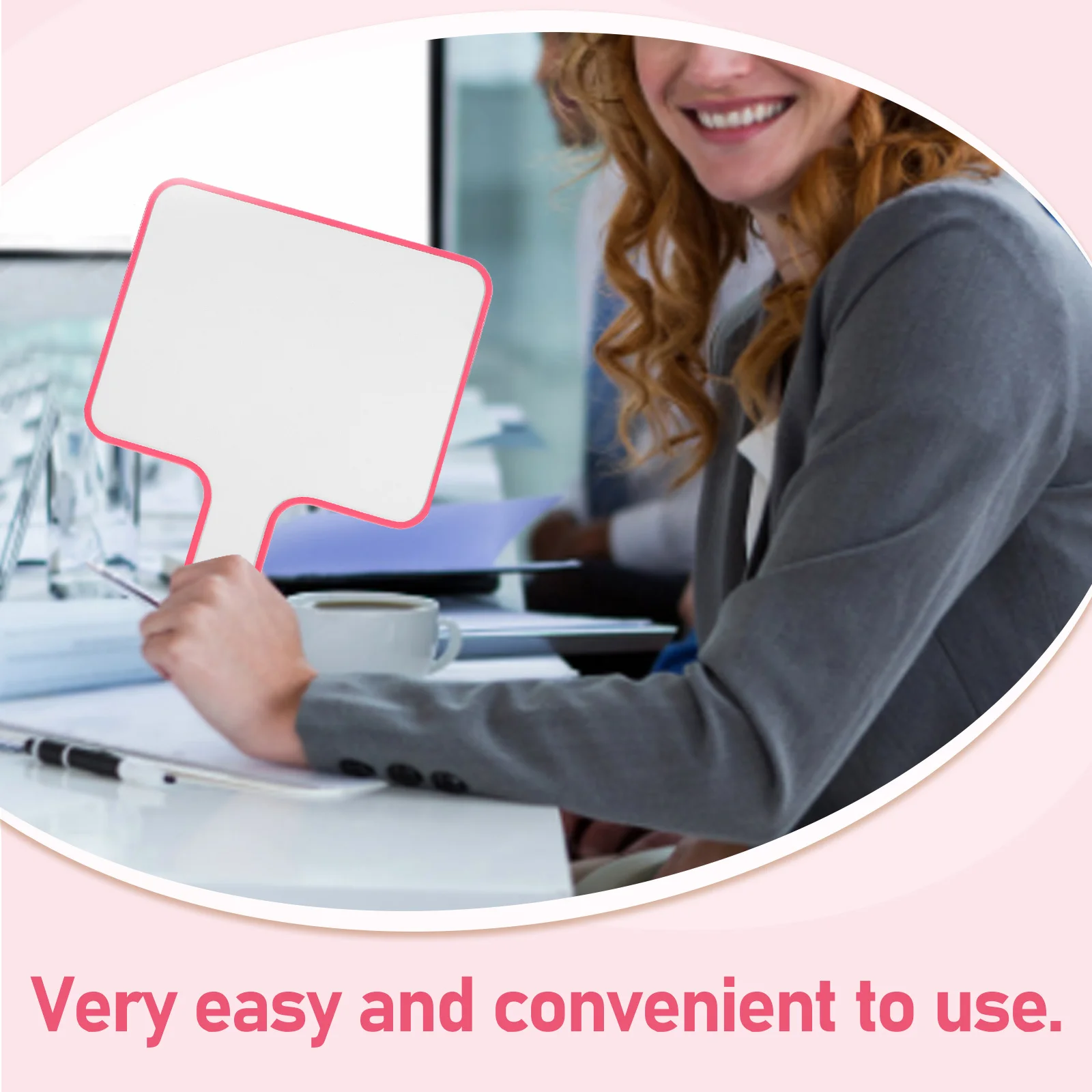 

2Pcs Whiteboard Hand Paddle Double Sided Erasable Dry Erase Board Blank Scoreboard for Voting Teaching Use Scoreboard