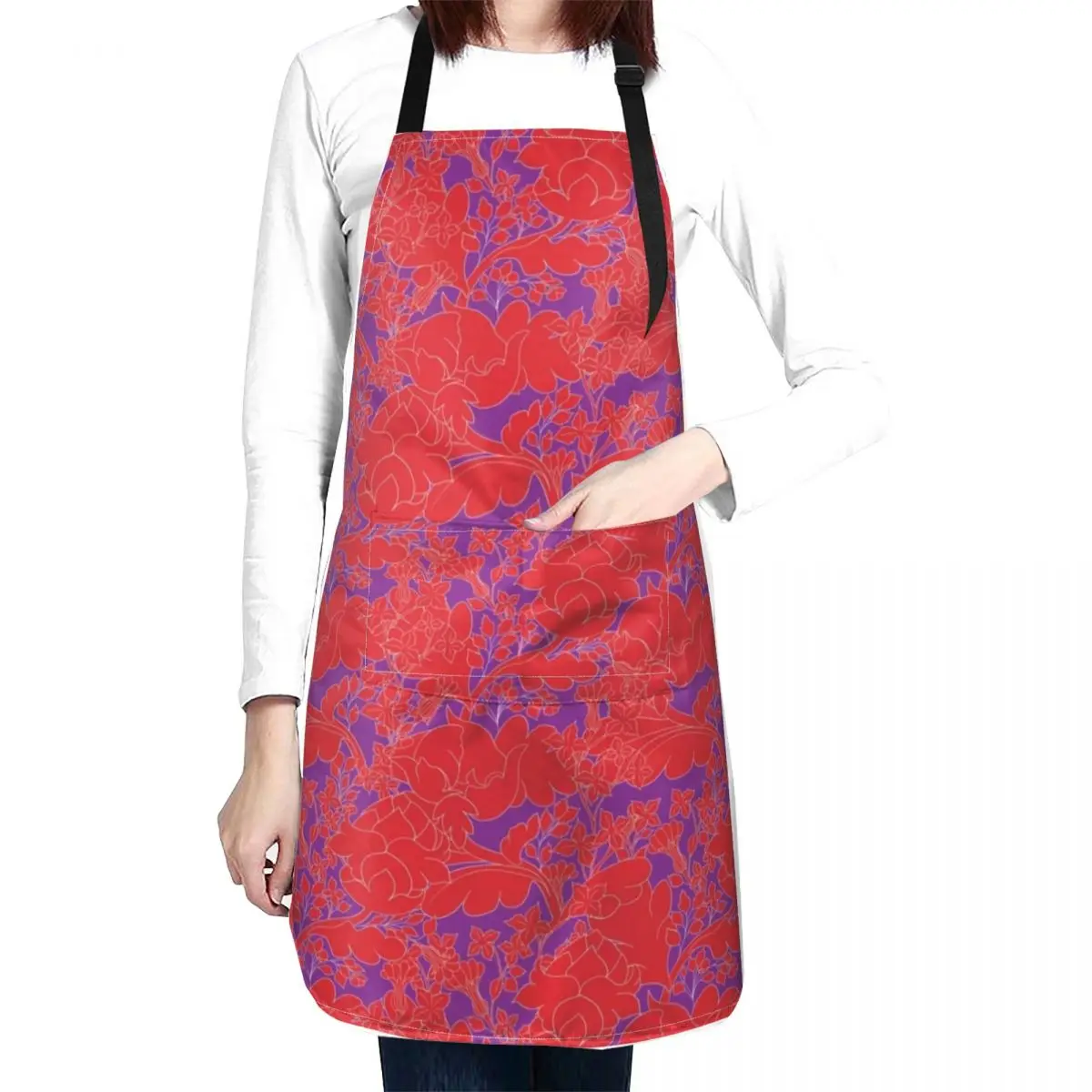 Red and purple magic forest Apron christmas For Cooking Apron