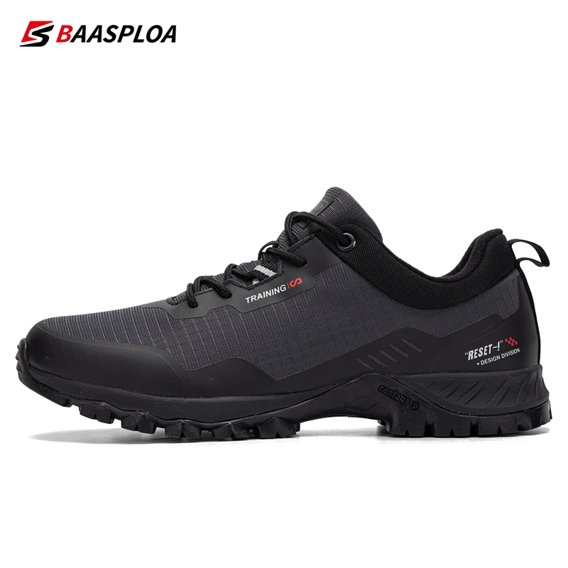 

Baasploa Men's Anti-Skid and Wear-Resistant Hiking Travel Shoes Fashion Waterproof Outdoor Sneaker Comfortable Male Sport Shoes