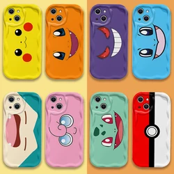 New Personality Pokémons Cute 3D Wave Case For Xiaomi Redmi 13C 12 12C 10 10C 9C A1 A2 K50 K40 Note 13 12 11 10 Pro Plus 4G 5G