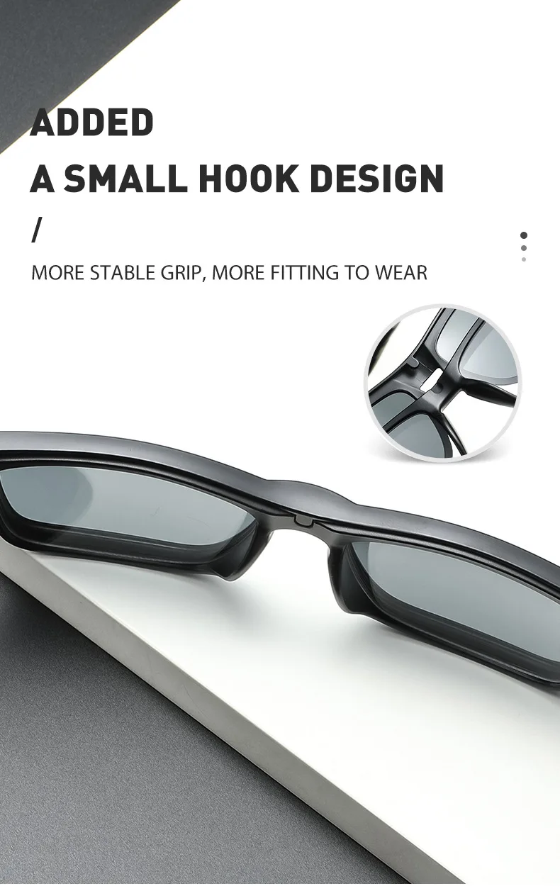 VCKA Sport Lesen Sonnenbrillen Mode Frauen Männer Polarisierte Magnetische Clip Gläser Im Freien Spiegel Set Teleskop Beine + 1.0 ~ + 4,0 – Detail 5