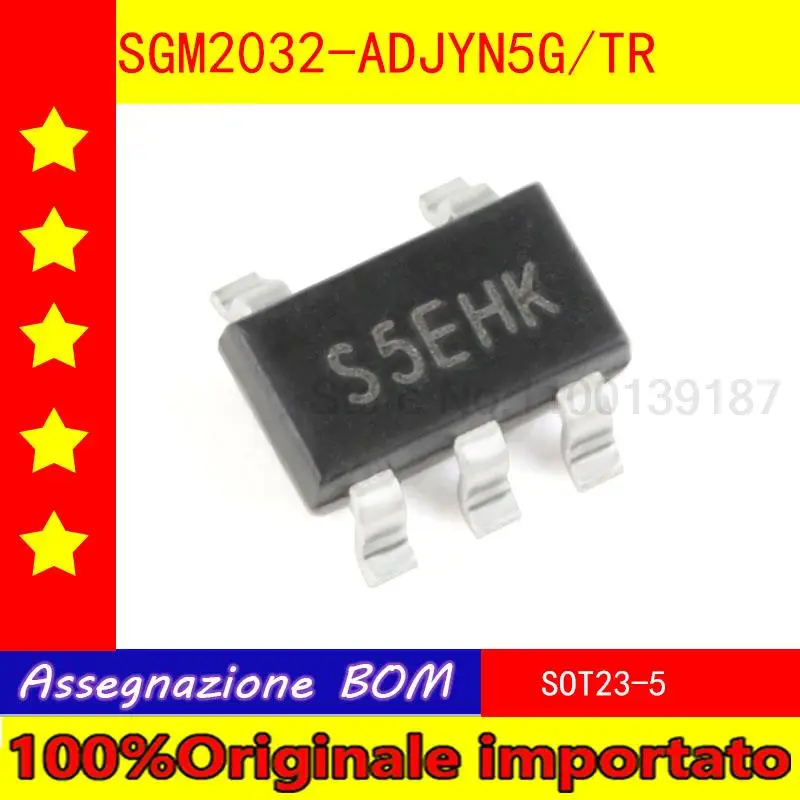 10pcs/lot Home furnishings SGM2032 ADJYN5G/TR silk-screen S5E SOT23-5 low dropout linear regulators