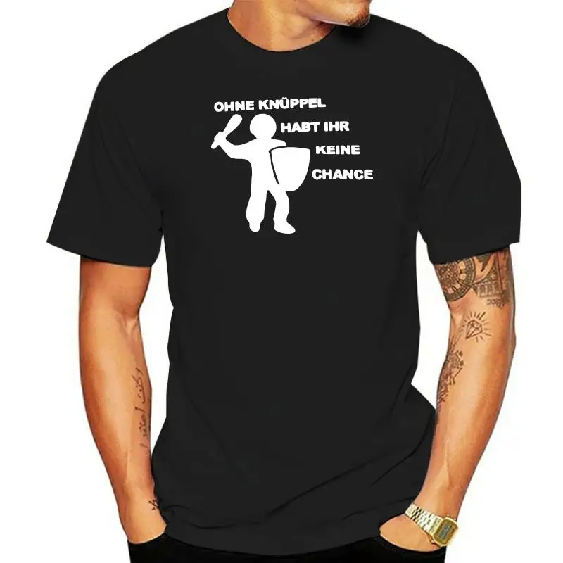 2022 New Summer T-shirts ohne Knueppel habt ihr keine Chance S-5XL Antifa Punk