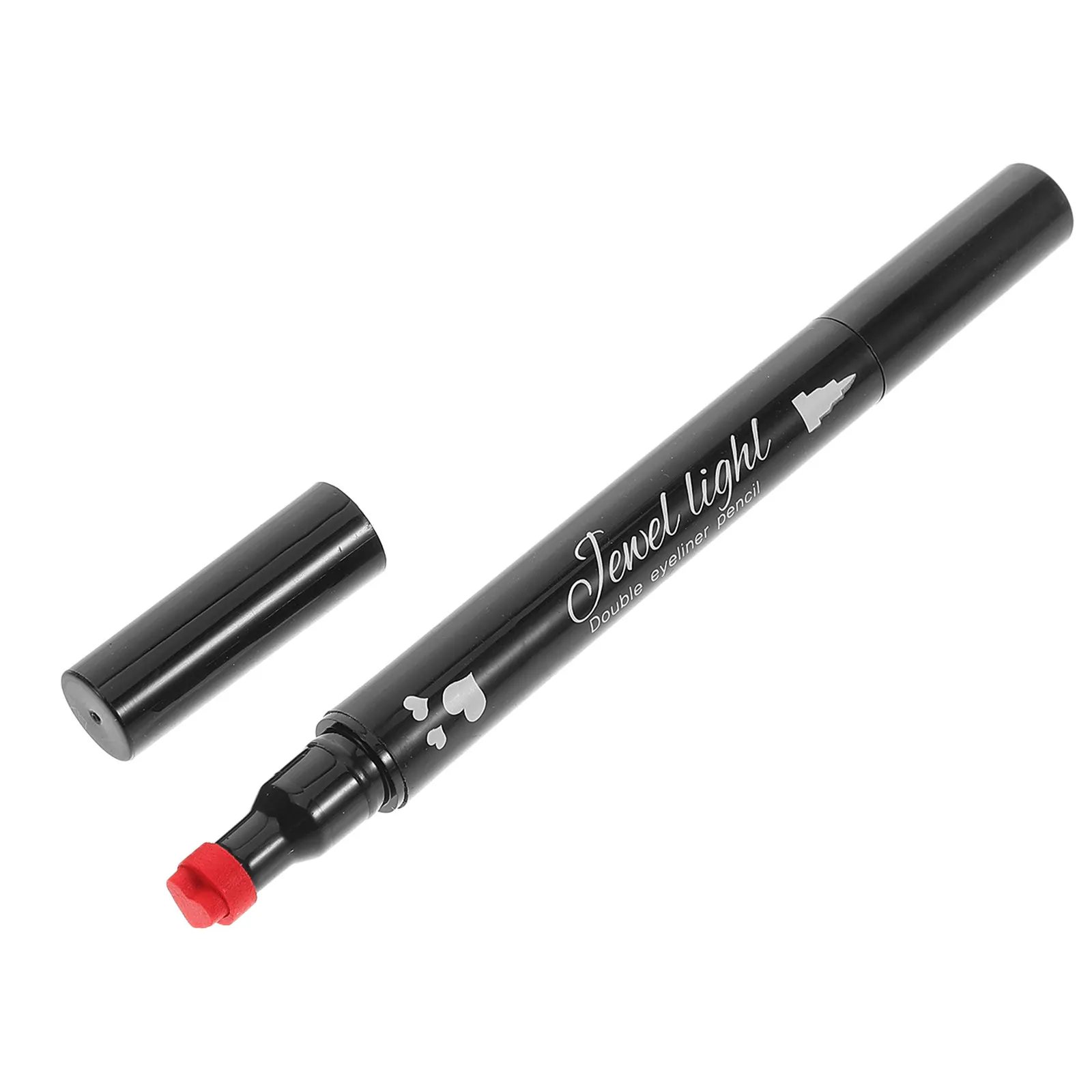 Dual Ended Waterproof Liquid Eyeliner Pencil Black Smudgeproof Wearing Fast Drying Eye Liner Stamp Tool for Women Eye