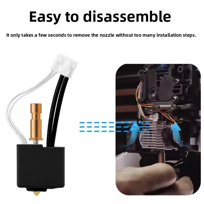 

Kobra S1C 3D Printer Extrusion Head Hot End Bimetal Throat Kit with Brass Hardened Steel Nozzle - Printing Accessories