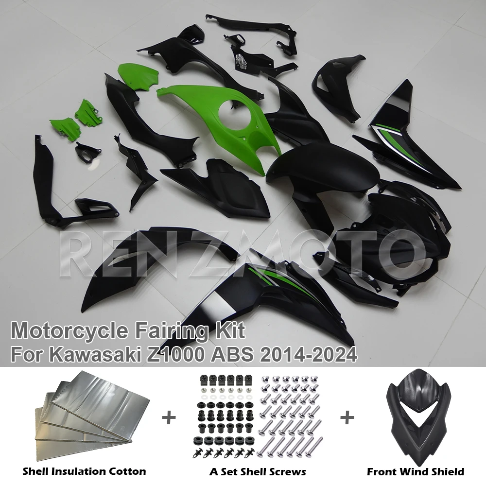 

Motorcycle Fairings Kit Fit For Z1000 2014 2015 2016 2017 2018 2019 2020 Bodywork Set Abs Black Green Gloss Bodyframe Cowl Shell