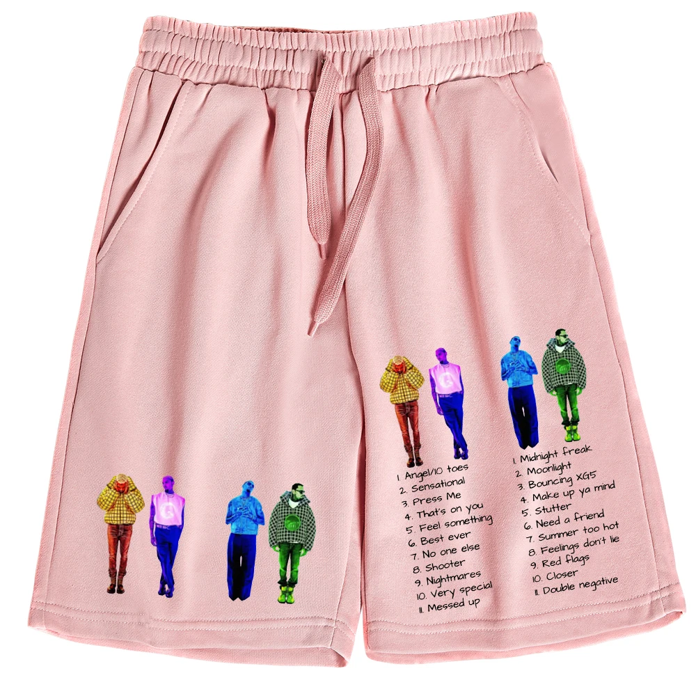 Chris Brown Rapper Shorts Pants Cotton Trousers Man Woman Pants