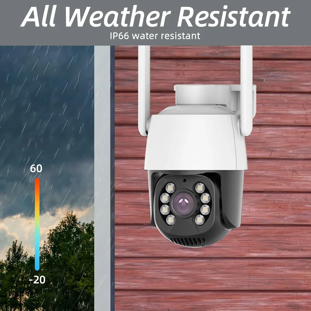 4G SIM Card Outdoor HD PTZ IP Speed Dome Camera Auto Tracking Video Surveillance WiFi Camera CCTV Two Way Audio Support Onvif