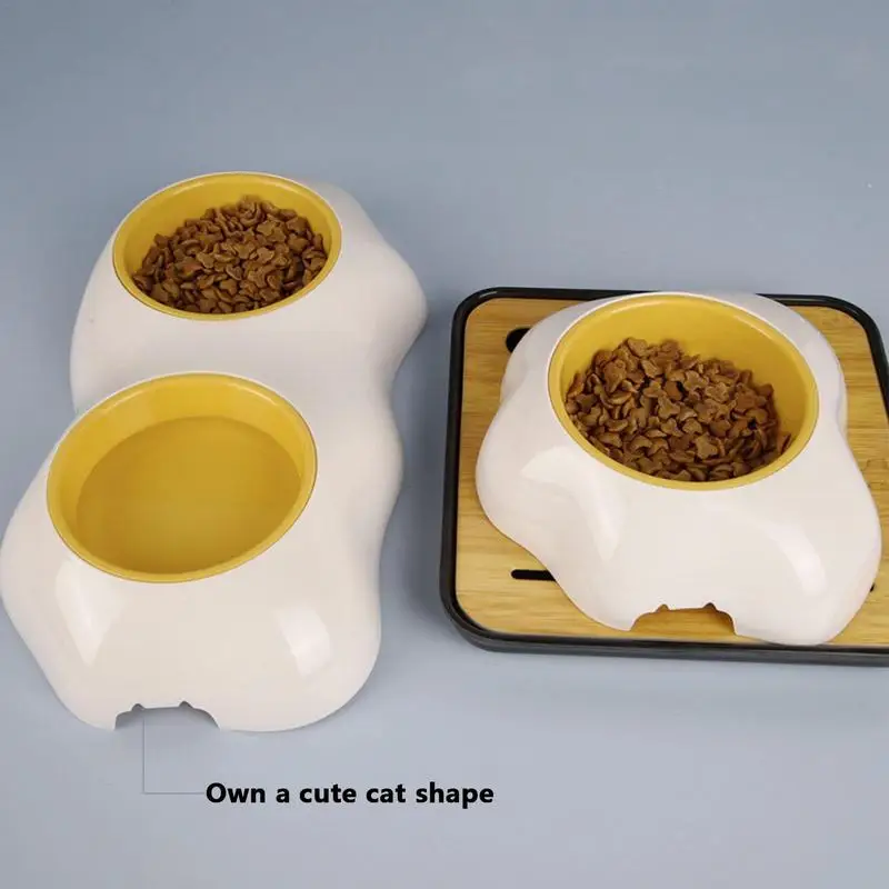 1PCS Cat Lovely Creative Egg-shaped Kitten Puppy Food Feeding Bowls Cats Drinking Feeder Pet Dogs Cats Feeder Pet Accessories