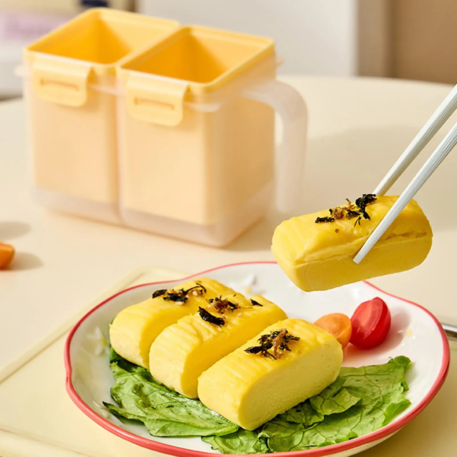Microwave Egg Cooker Tamagoyaki Omelet Box  Nonstick Heat-Resistant Mold Microwavable Egg Cooker for Kitchen Meals Cooking