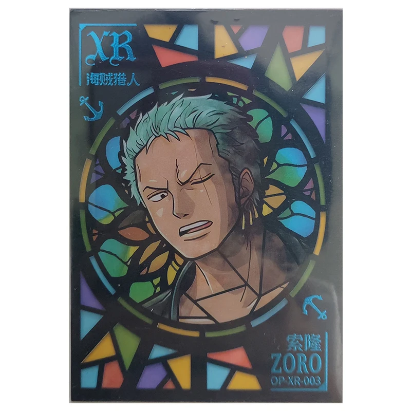 Anime ONE PIECE Rare XR Reflections Flash Cards Buggy Reiju Mihawk Rosinante Toys for boys Collectible Cards Birthday Gifts