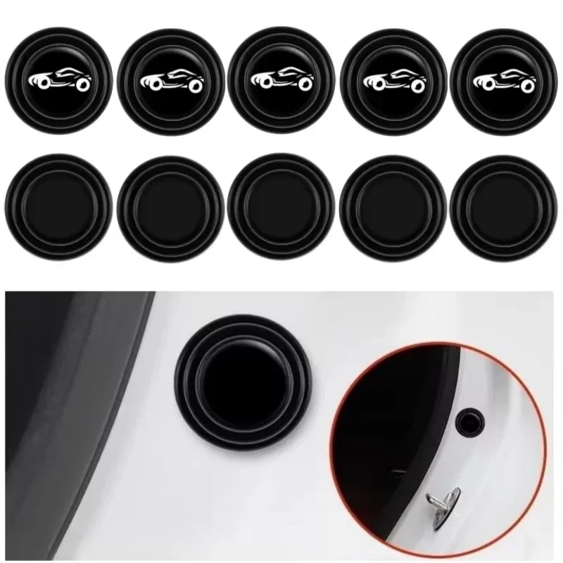 Car Door Anti-Collision Silicone Pads Sound Insulation Gasket Auto Soundproof Shockproof Sealing Rubber Pad Door Edge Sticker