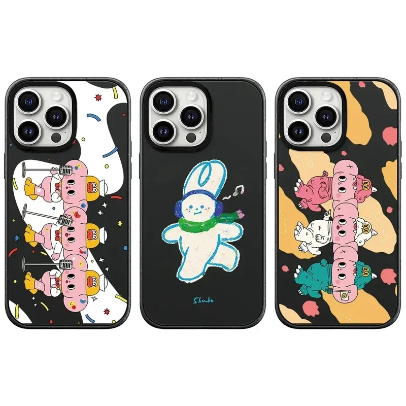 

Cartoon Candle Black Frosted iPhone 13 15 14 Pro Max Protective Case, Fits iPhone 15 Pro Max