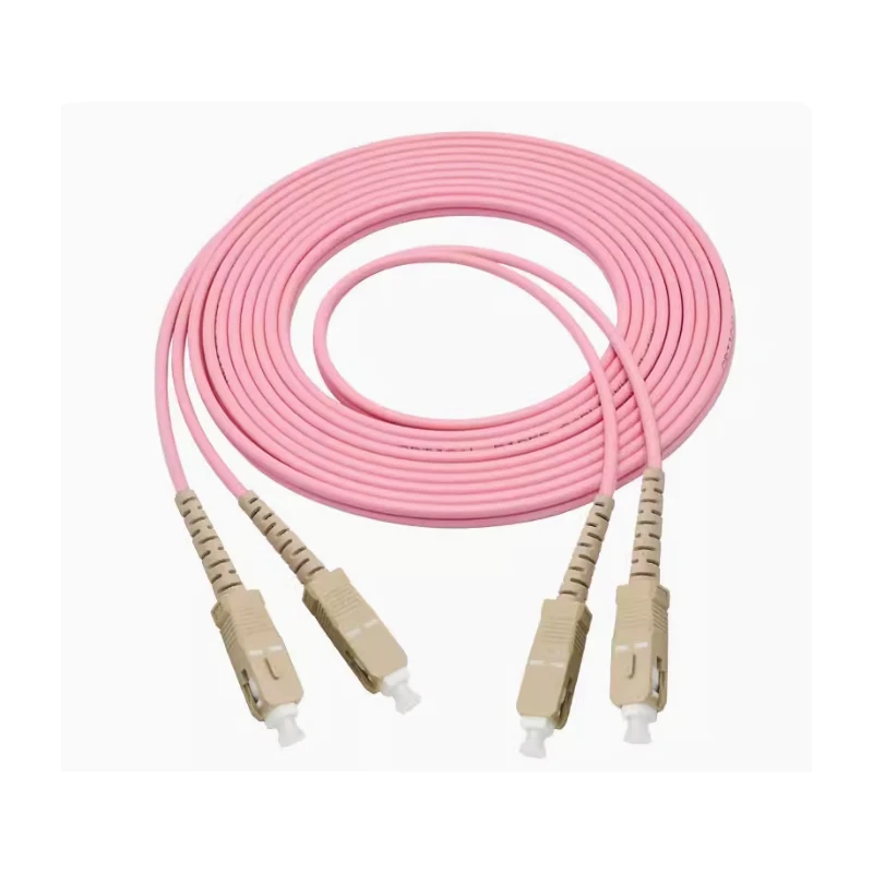 1-100M OM4 10 Gigabit multimode Fiber Optic Patchcord FTTH  SC-SC dual core MM optical fiber extension cable jumper