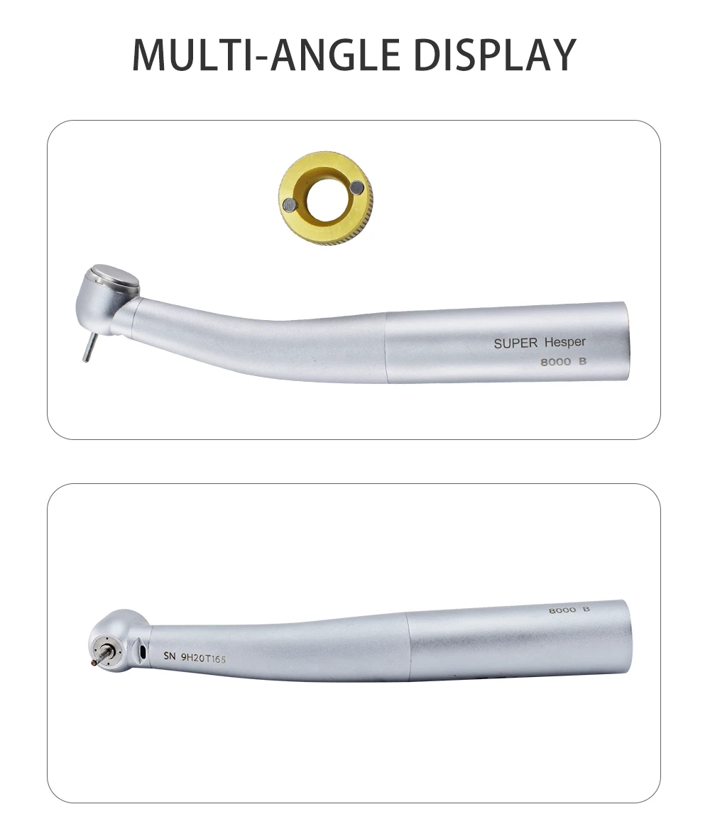 Dental 8000B 25000 LUX Hochgeschwindigkeits-Luftturbinenhandstück mit Keramiklager und Faser für KAVO-Kupplung, 4-Loch-Wasserspray – Detail 7