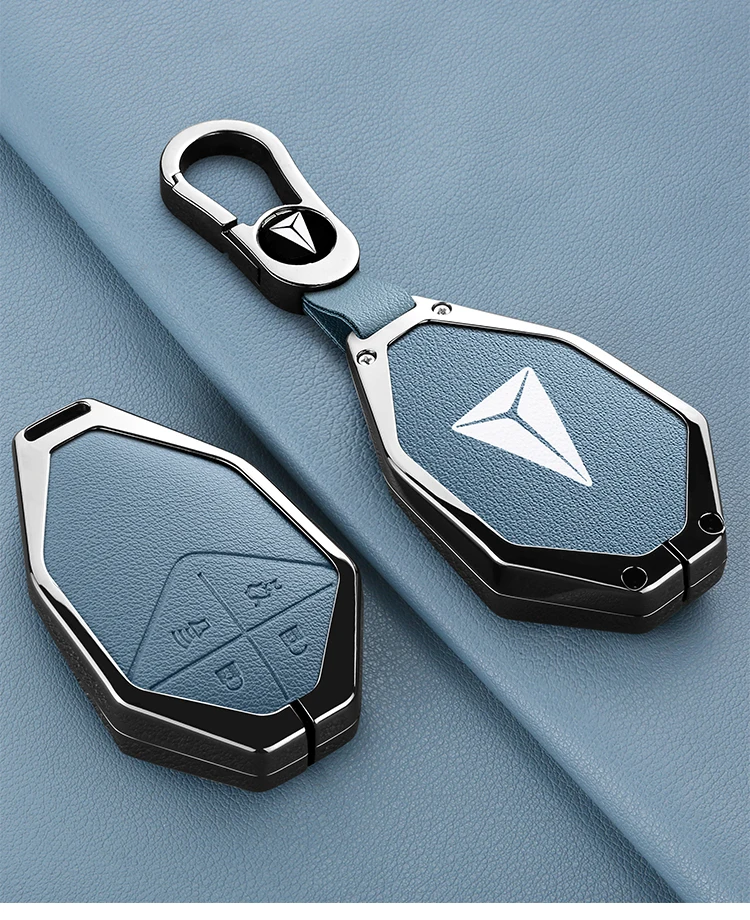 Zinklegierung Leder Autoschlüssel-Etui für Changan DEEPAL S7 SL03 S09 S07 G318 S05 L07 Shenlan Schlüsselhalter Autoschlüsselanhänger Zubehör – Detail 12
