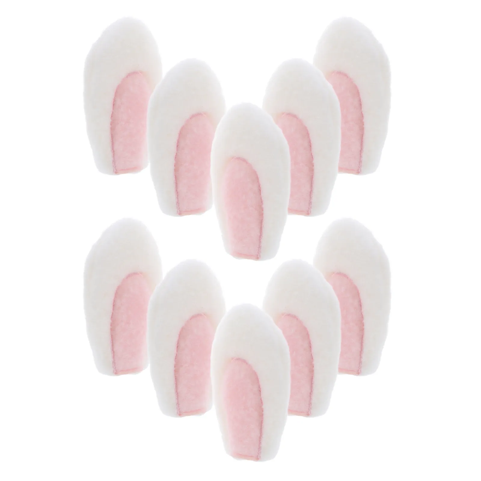 

10 шт. мягких плюшевых ушек кролика для замены, аксессуары для поделок, повязки на голову, заколки для волос, пушистые ушки кролика