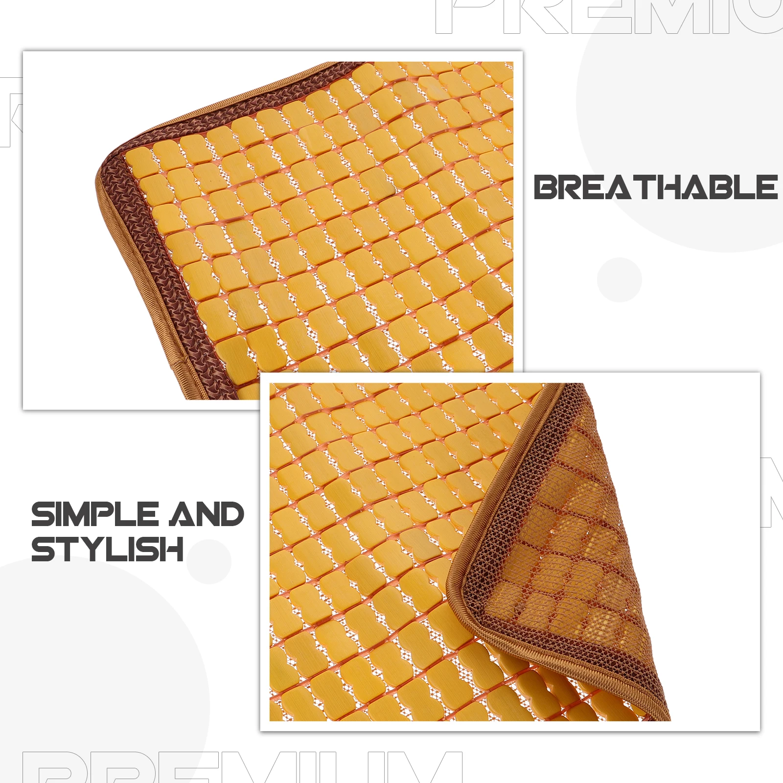 

Summer Car Cushion Cool Pad Ventilated Breathable Suitable All Weather Easy Replacement Outdoor Dining Chair Cushions Bamboo