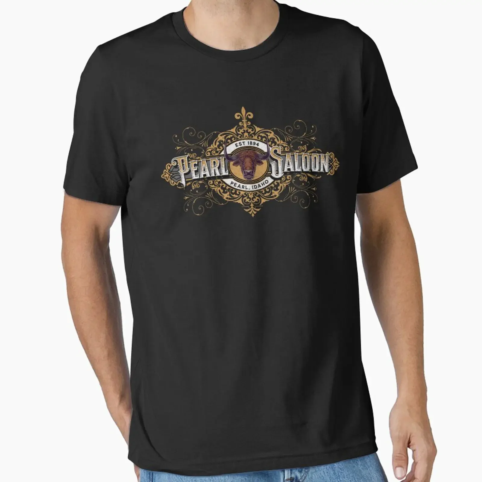 Pearl Saloon Essential T Shirt vintage Washed graphic Top For Everyday Wear Soft Versatile Stretched Casual Breathable Stylish