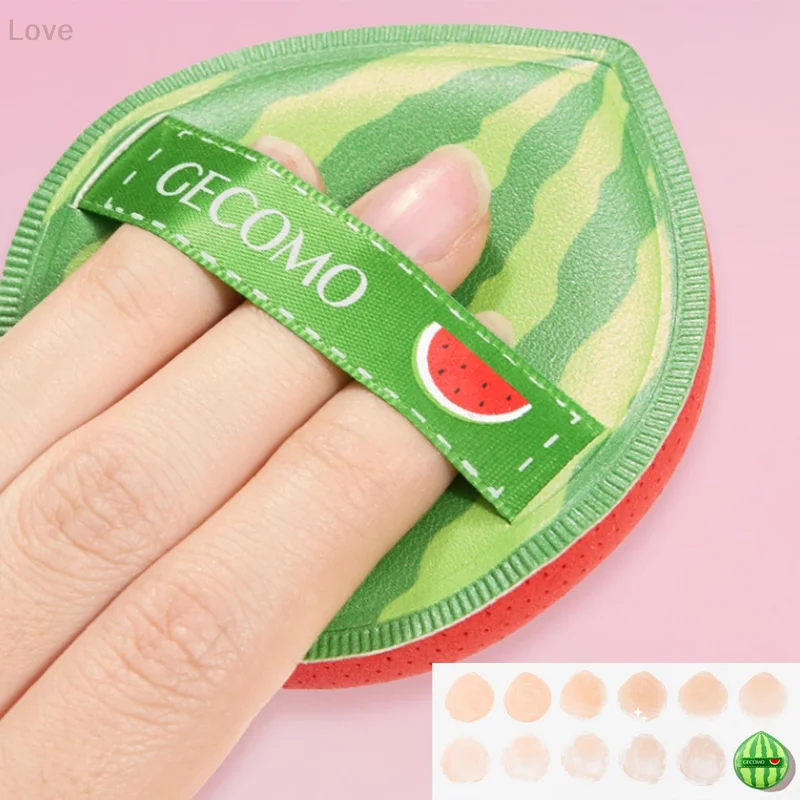 [L&P] 厚手コットンキャンディ化粧パフ 超ソフトスポンジ エアクッションパウダーパフ ファンデーションコンシーラー ドライ＆ウェットメイク