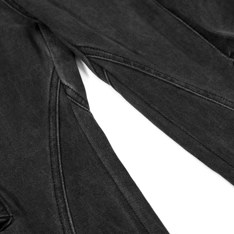 OR FL American Retro Wash With Water Aging Micro 100 Cotton Women Cargo Trousers Multiple Pockets High Street Horn Slacks Pants
