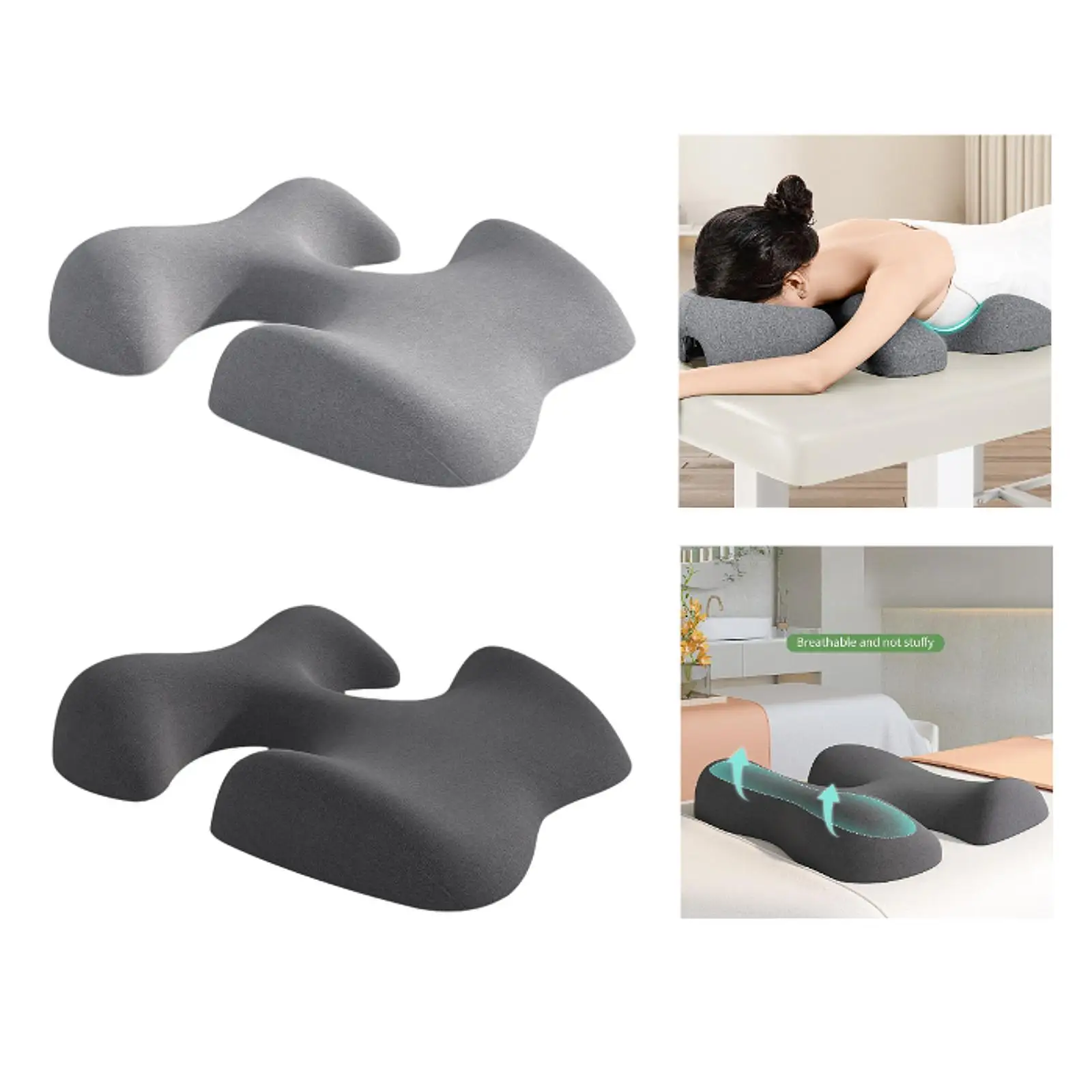 

1 шт., дышащая подушка для головы из пены с эффектом памяти, эргономичная подушка для лежания, подушка для отдыха, многофункциональная удобная подушка для живота