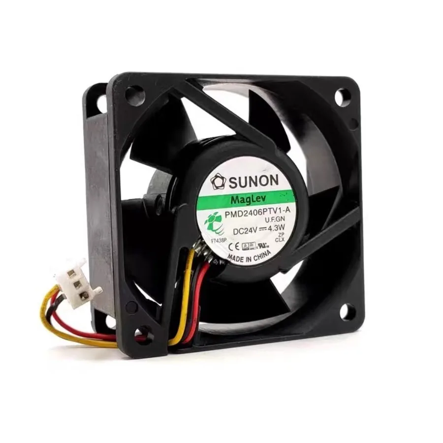 For SUNON PMD2406PTV1-A U.F.GN DC24V 4.3W 60*25MM 3-Pin Cooling Fan