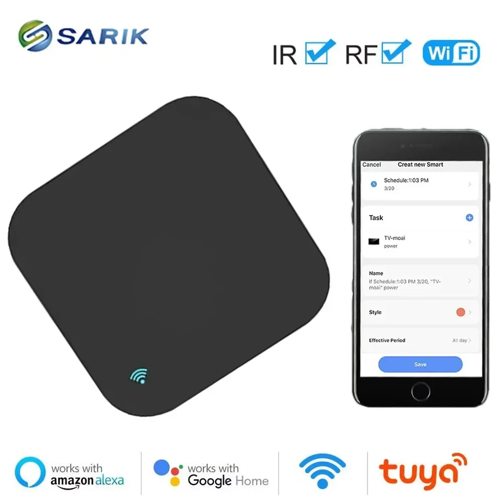 Tuya WiFi العالمي RF433 RF315 التحكم عن بعد التلفزيون الأجهزة المنزلية وحدة تحكم بالأشعة تحت الحمراء DC5V USB IR الذكية التحكم عن بعد