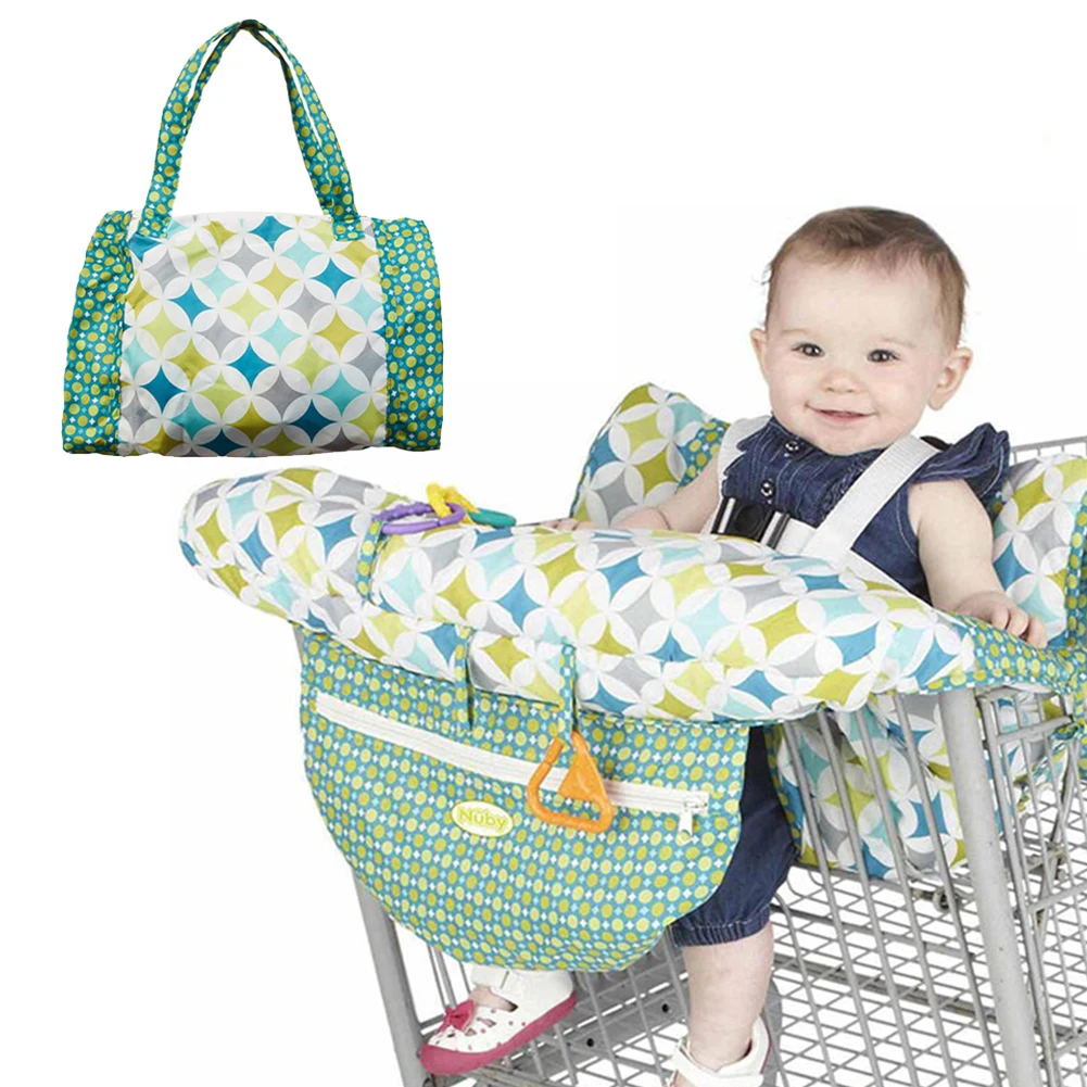 Baby Child Supermarket Trolley Dining Chair Protection Safety Travel Cushion Portable Printed Shopping Cart Cushio