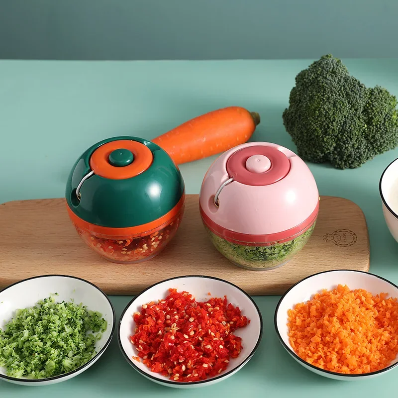 Garlic Masher, Vegetable Cutter, Mini Multifunctional Garlic Masher, Auxiliary Food, Small Meat Grinder, Kitchen Meat Grinder