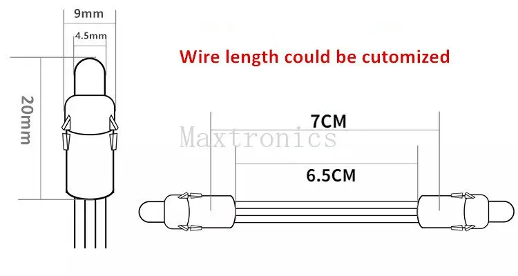 50pcs Lights String DC12V 9MM LED Module Pixel Lights Single Color Red/Green/Blue/Yellow/White/WarmWhite Signboard Display Lamp