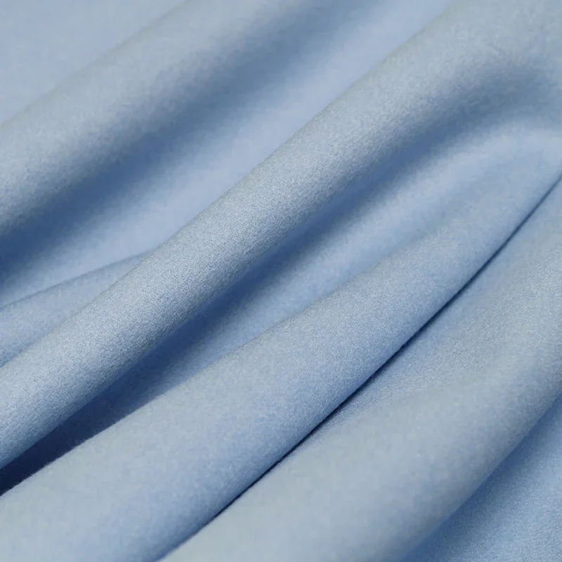 Redraspberr Sky Blue Double-side Overcoating Cashmere 100%Wool Fabrics Materials Winter Women Overcoat Sewing Cloth Freeshipping