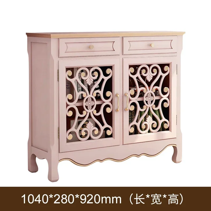 YH American light luxury storage, porch, pink dining side, tea, household dust cupboard