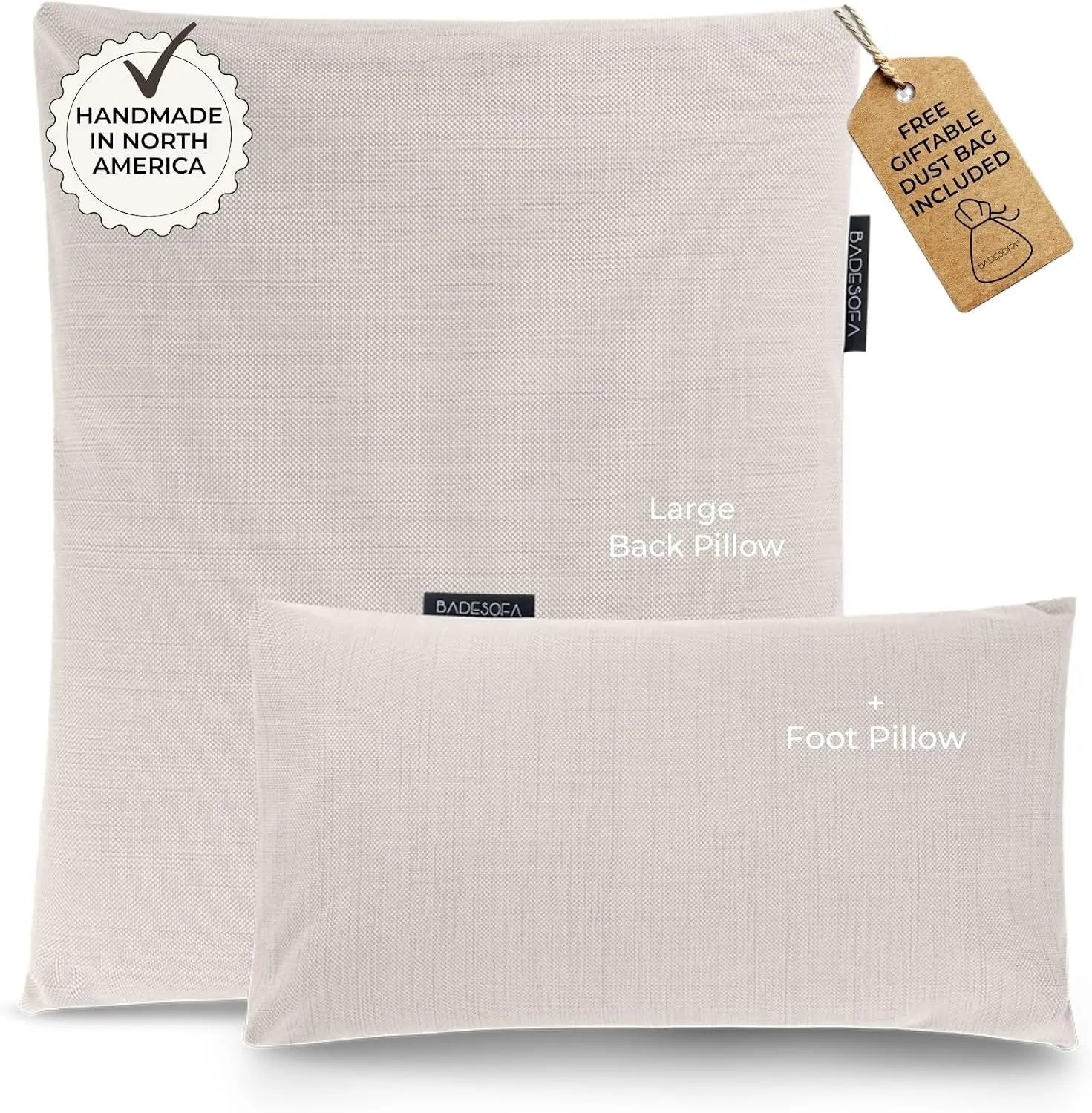 ® Luxury Full Body Bath Pillow Set 2-Piece in Ivory Pearl