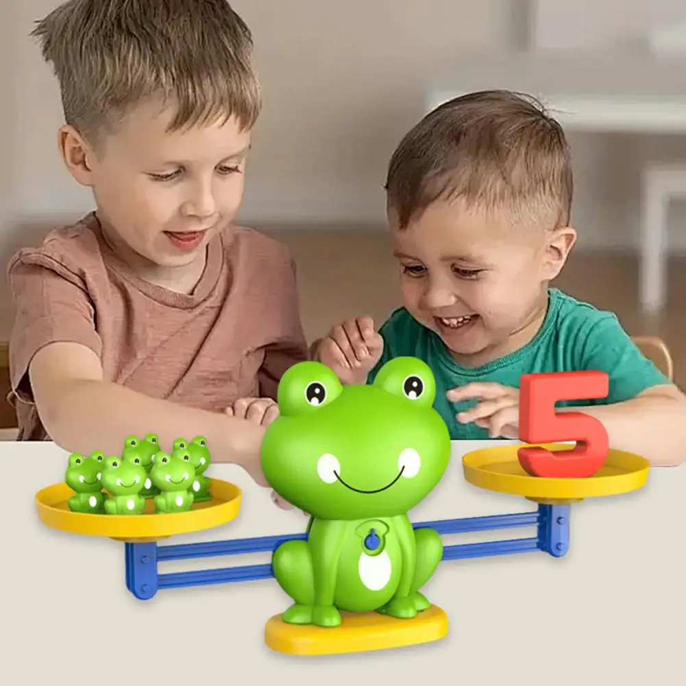 Jouet d'équilibre grenouille numérique pour enfants, puzzle d'éducation précoce, addition et soustraction, équilibre d'éveil, enseignement des mathématiques